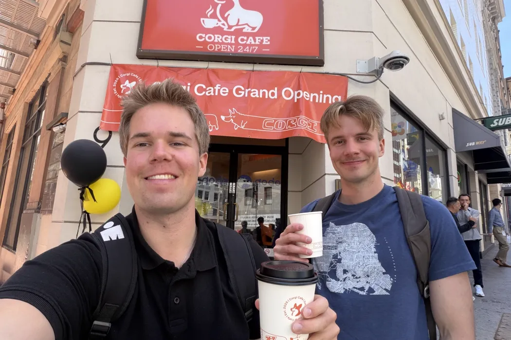Grand opening of Corgi Cafe in San Francisco